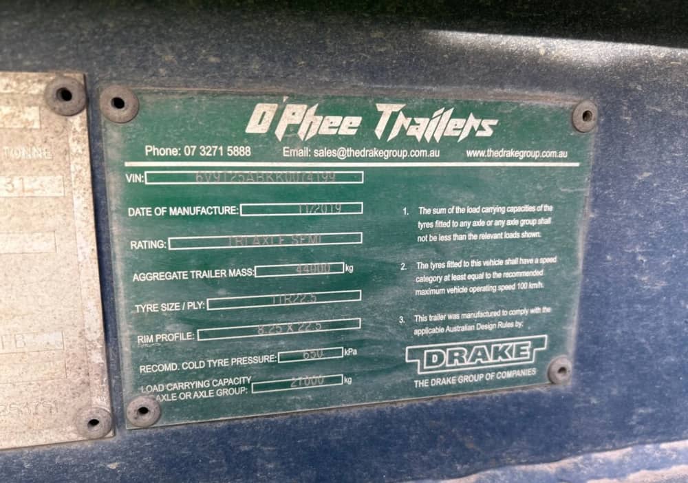 2019 OPhee Tri Axle Semi - Image 28