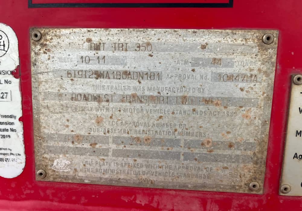 2011 Road West Transport RWT TRI350 - Image 15